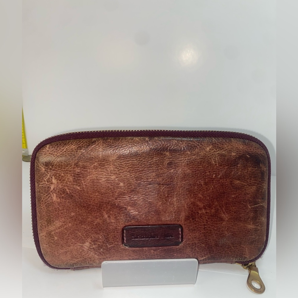Christopher Kon Zip around Brown Leather Wallet